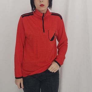 80s Red and Black Long‎ Sleeve Shirt